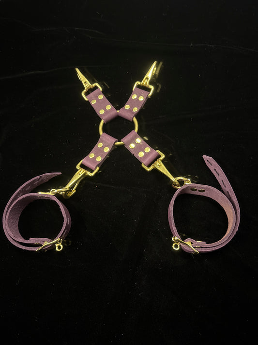 Aristocrat hogtie + ankle cuffs
